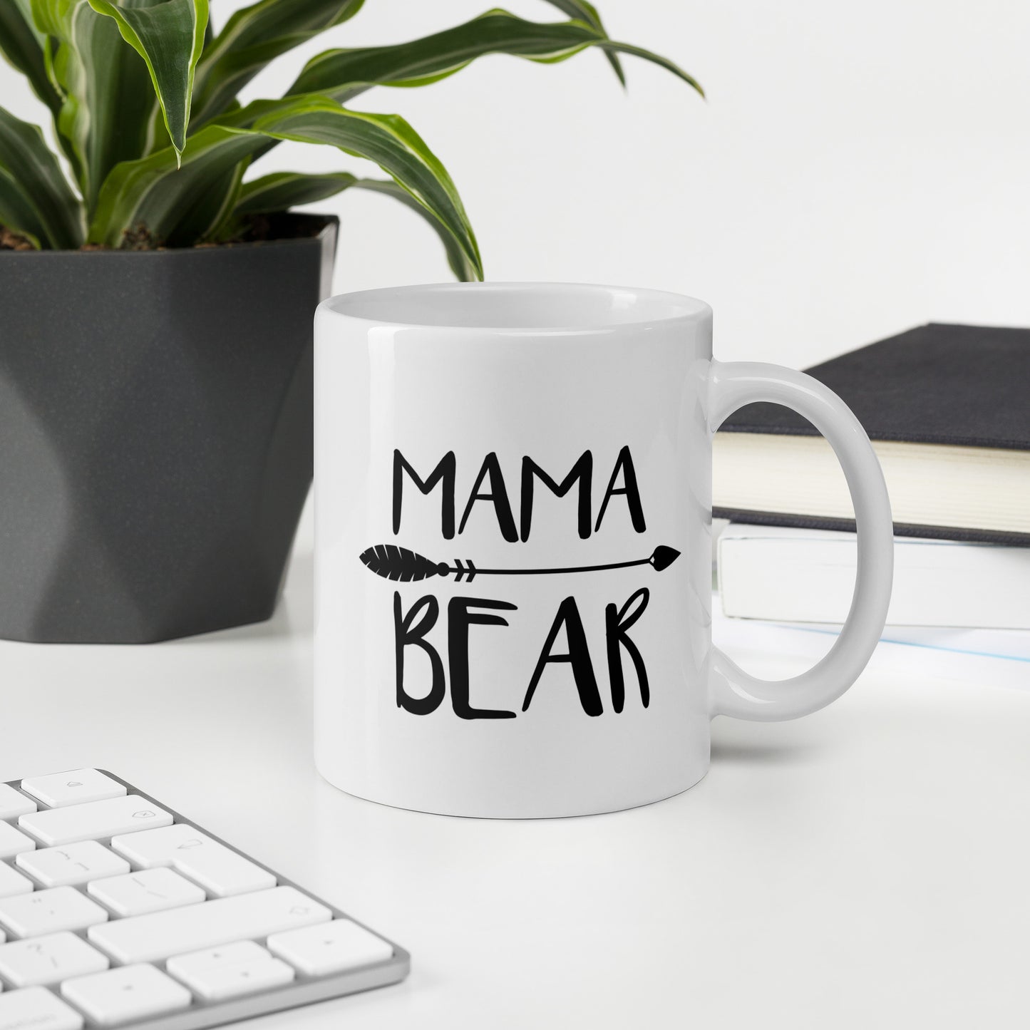 Taza blanca brillante
