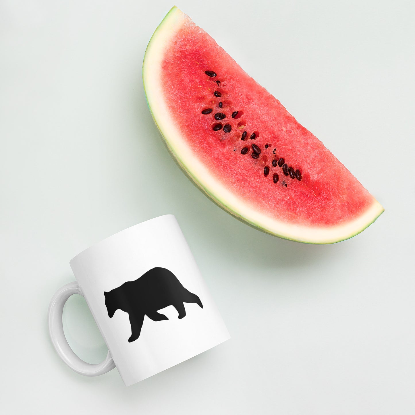 Taza blanca brillante