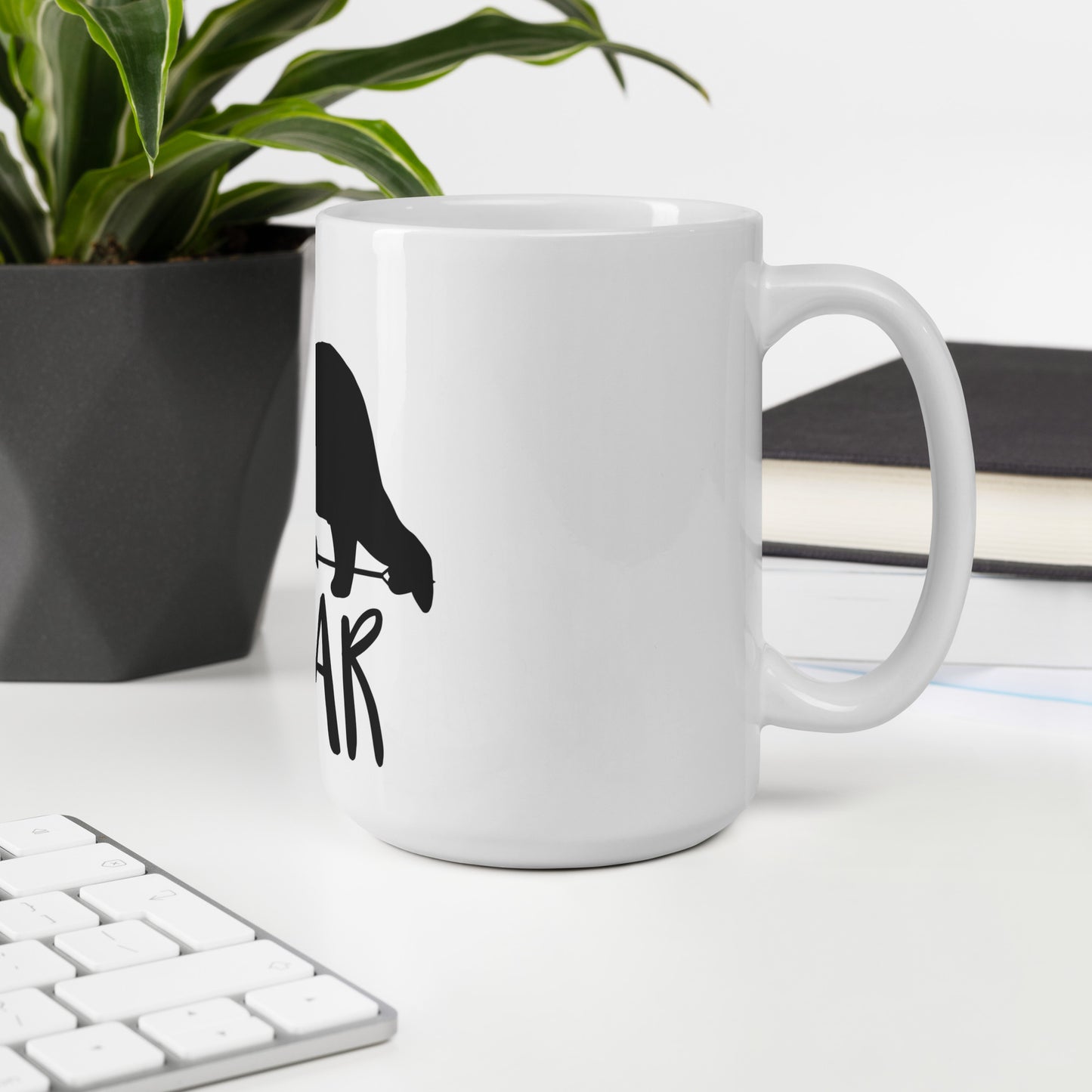 Taza blanca brillante
